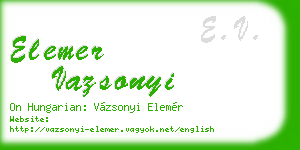 elemer vazsonyi business card